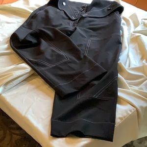PamelaMilano black pants with White stitching
